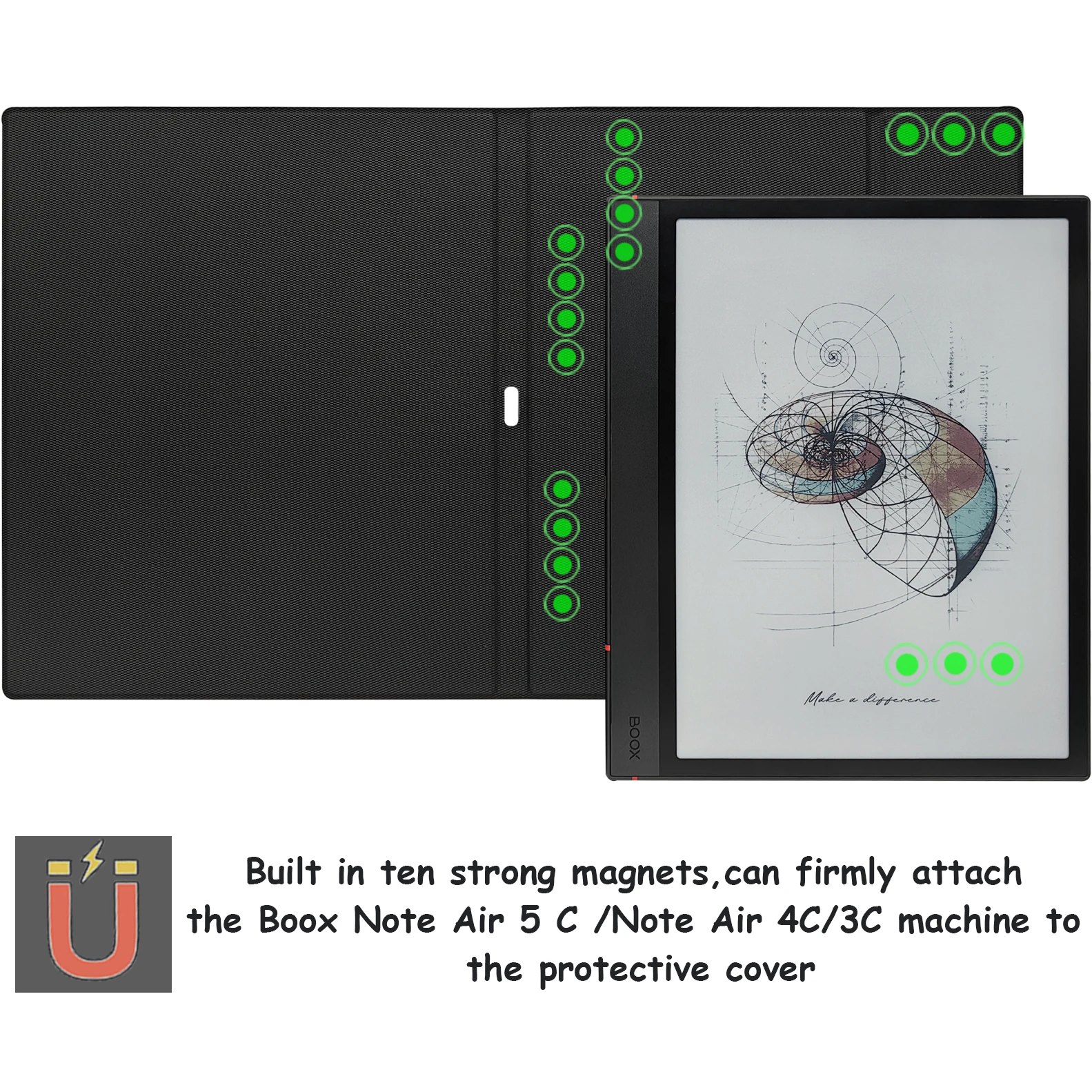 Magnetic Stand Case for 10.3'' Onyx Boox Tablet 10.3