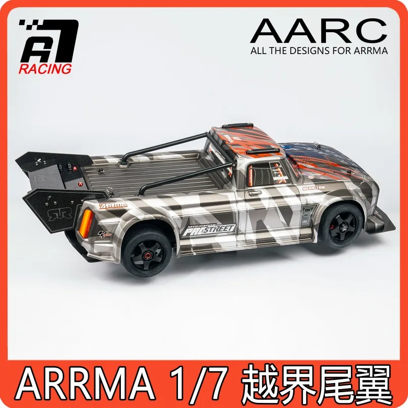 Full Carbon Fiber Set Chassis, Underbody Protector+ Titanium Armor Front Splitter for ARRMA Infraction 1/7 RC Car ARA480024