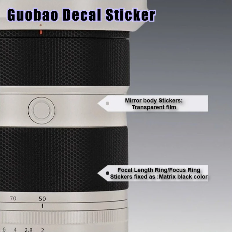 For Sony FE 50-150mm F2 GM Transparent Lens Sticker Vinyl Wrap Film Lens Body Protective Decal Skin Protector Coat SEL50150GM