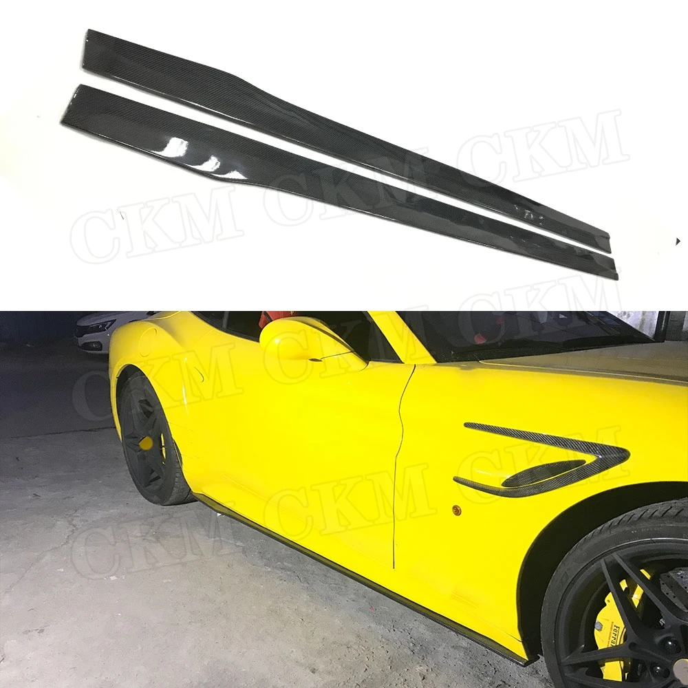 Carbon fiber Material Side Skirts Car Accessories For Ferrari California 2015 Auto Styling