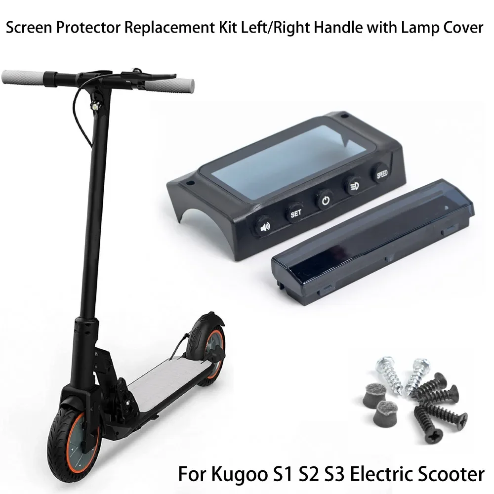 Wear-resistant Screen Cover Set for Kugoo S1 S2 S3 Electric Scooter Screen Cover + 2 Thumb Handle + Lamp Housing