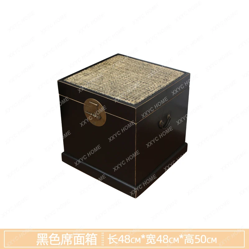 New Chinese Furniture Solid Wood Storage Box Sofa Side Table Storage Box