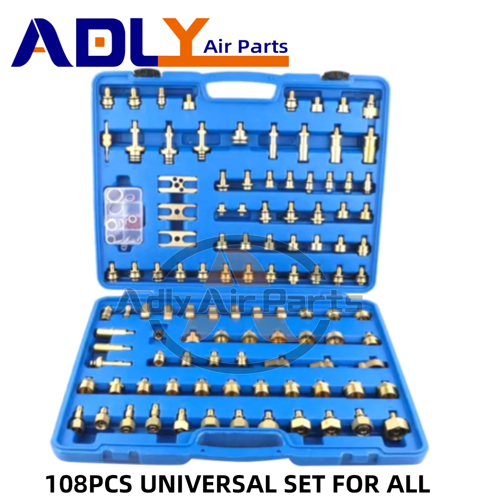 108PCS Auto Air Conditioning Leak Detection Tool Leak Detection Leak Test Plug For Truck Engineer Vehicle Pipeline Maintenance