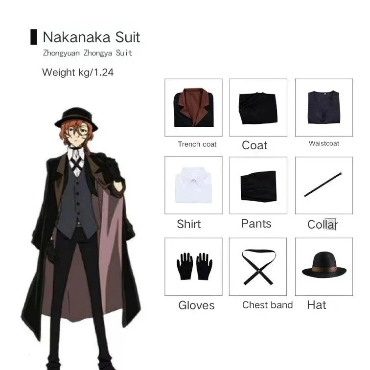 مجموعة ملابس كوسبلاي Bungo Stray Dogs Saison 4، Vêtements Cos، Interior orai، Nikolai، Gogoli، Everak