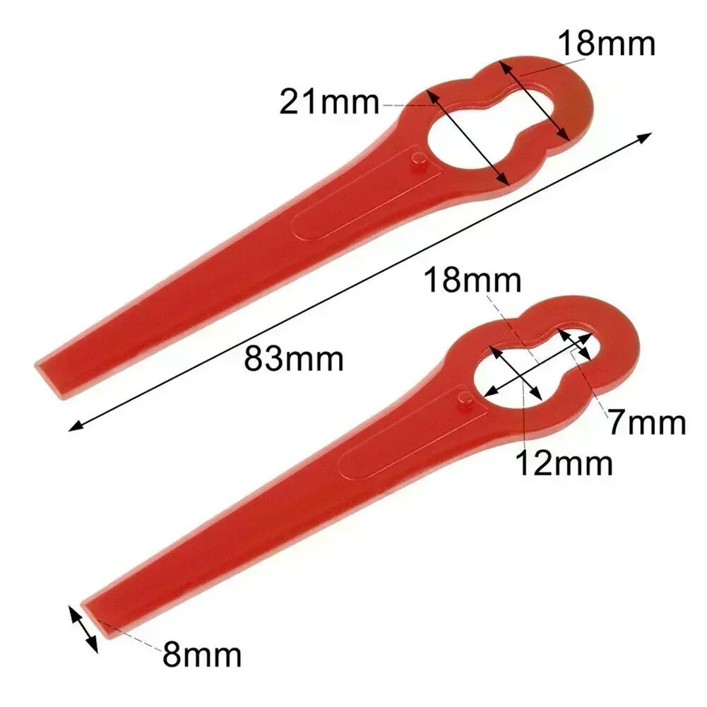 10x Replacement  Blades (red) For Einhell Cordless Grass Trimmer GE-CT 18  For Cordless Grass Trimmer Blade Cutter Lawn Trimmer