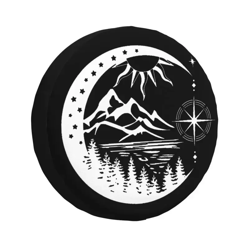 

Пользовательский компас Moon Mountain запасная покрышка для Prado Pajero Jeep RV SUV 4WD 4x4 автомобильные защитные колпачки для колес 14 "15"