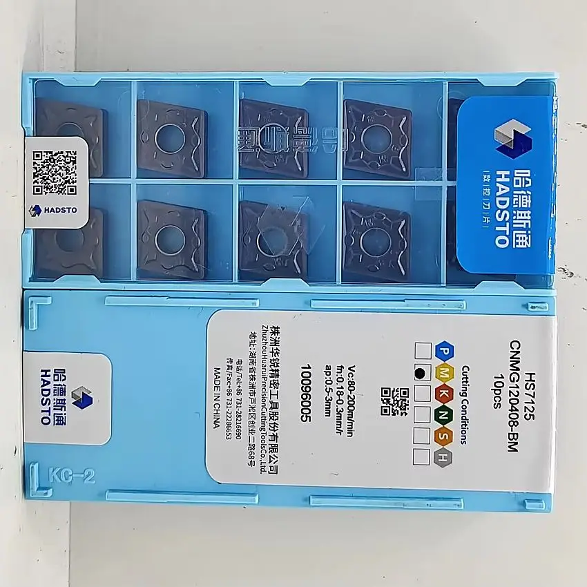 

CNMG120408-BM HS7125 CNMG432 CNMG120408 HADSTO твердосплавные пластины с ЧПУ, вставки для токарных инструментов, 10 шт./кор.