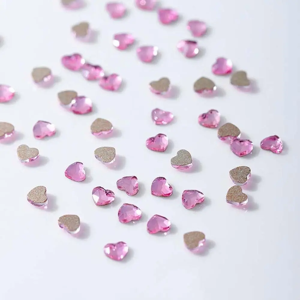 Fashion Mini Heart Profiled Drills Manicure Accessories Nail Jewelry Nail Rhinestones Heart Nail Decorations 3D Nail Drills