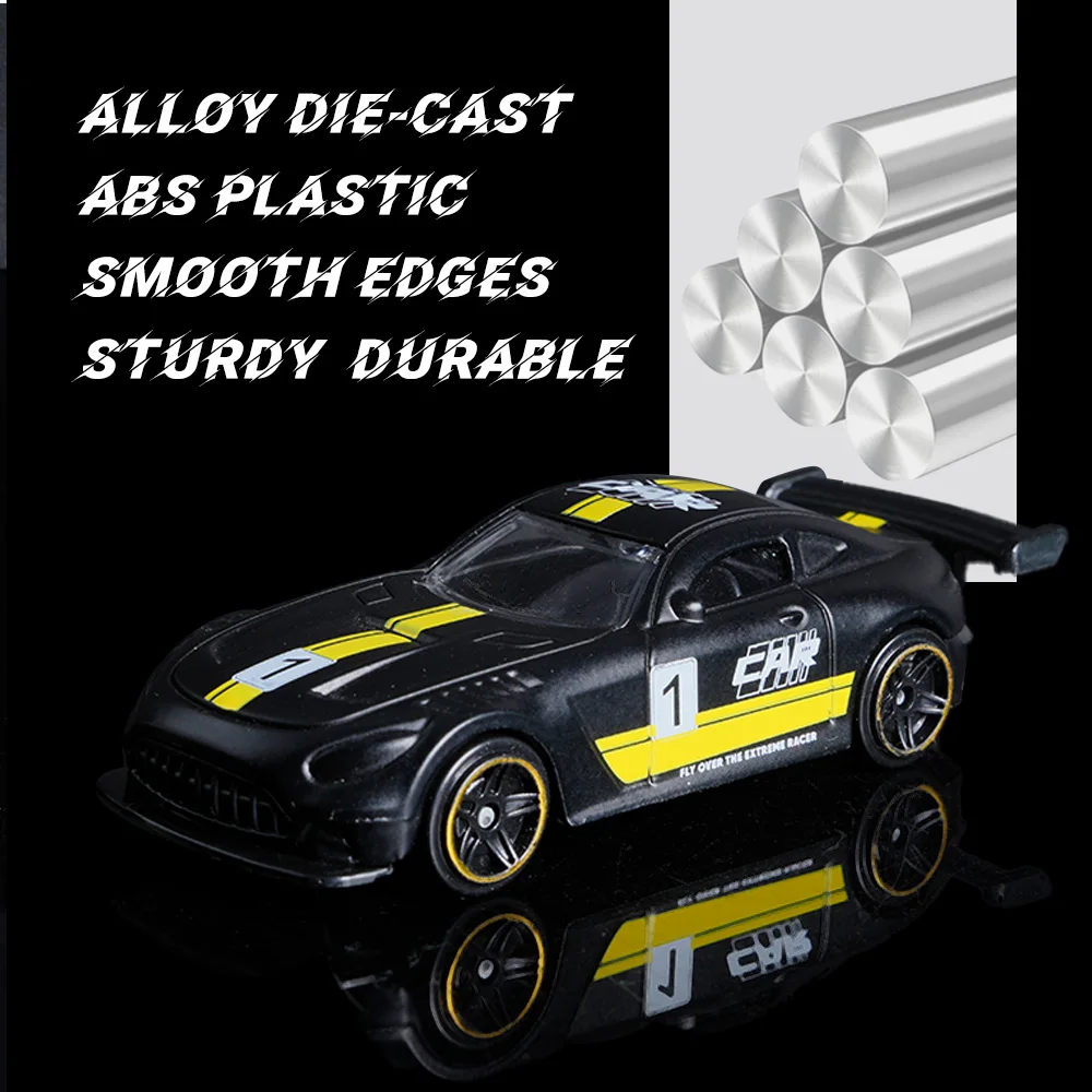 Voertuigen van metaallegering, autobeeldjes en -modellen, autospeelgoed op schaal 1/64, speelgoedauto's voor jongens van 6-12 jaar.