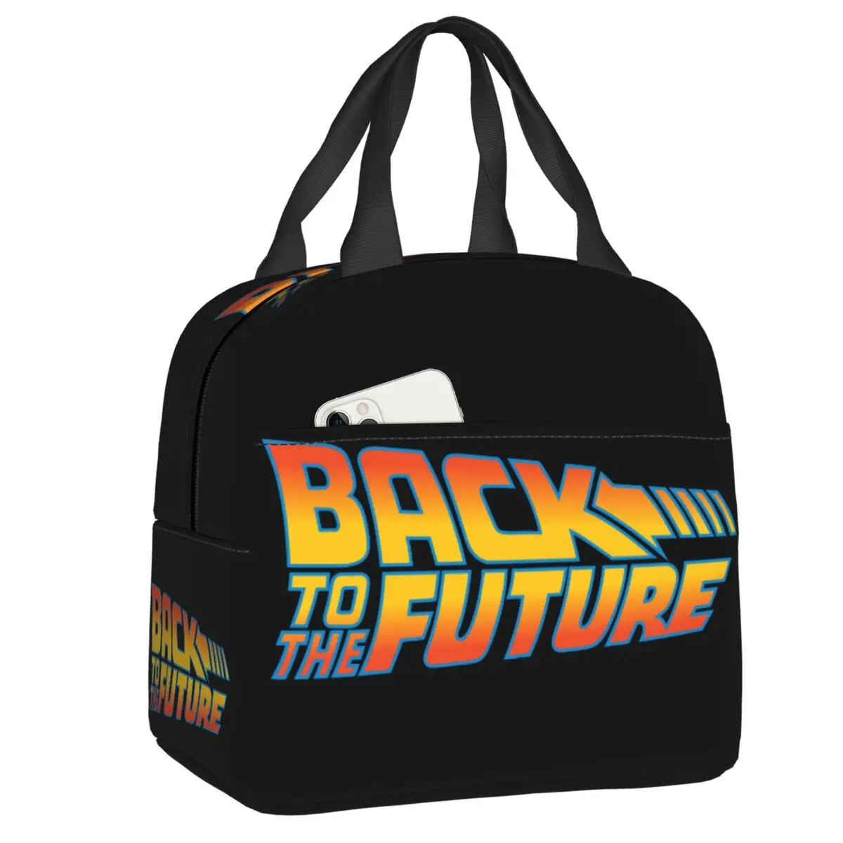 

Back To The Future Lunch Bag for School Office Reusable Picnic Thermal Cooler Insulated Lunch Box Women Kids Tote Container