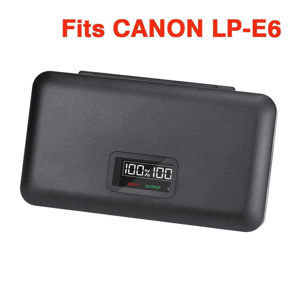 LP-E6 LPE6 LP E6N Wbudowana bateria USB + ładowarka do przechowywania Canon EOS R5 R6 90D 60D 70D 80D 5D II 5D III 5D IV 7D Mark II