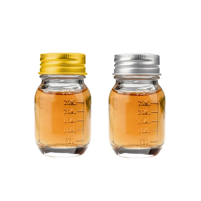 

30ml Glass Bottle Small Glass Bottle With Lid Medicine Bottle Powder Capsule Bottle Glass Bottle Gold/Silver