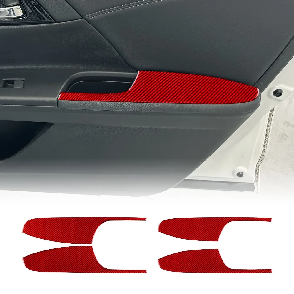 

LHD для Honda Accord Sedan 2013-2017 автомобильный дверной подлокотник защитный чехол с украшением для рук модификация из углеродного волокна