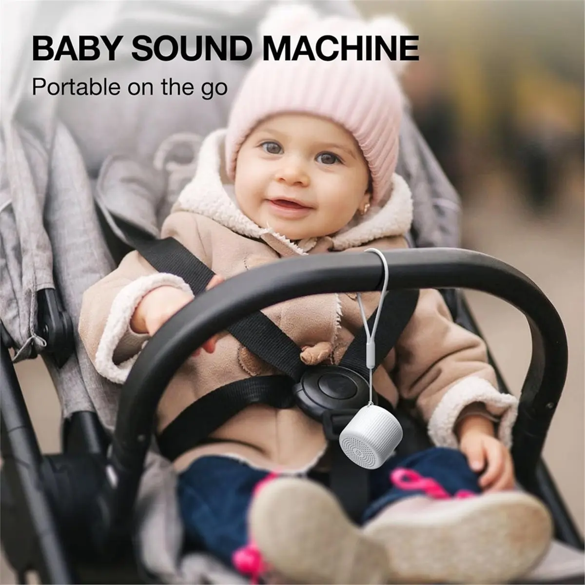 618 Mega Sale Portable Sound Machine,Travel Sound Machine,15 Non-Looping Sound Timer and Memory Play, Mini White Noise Machine