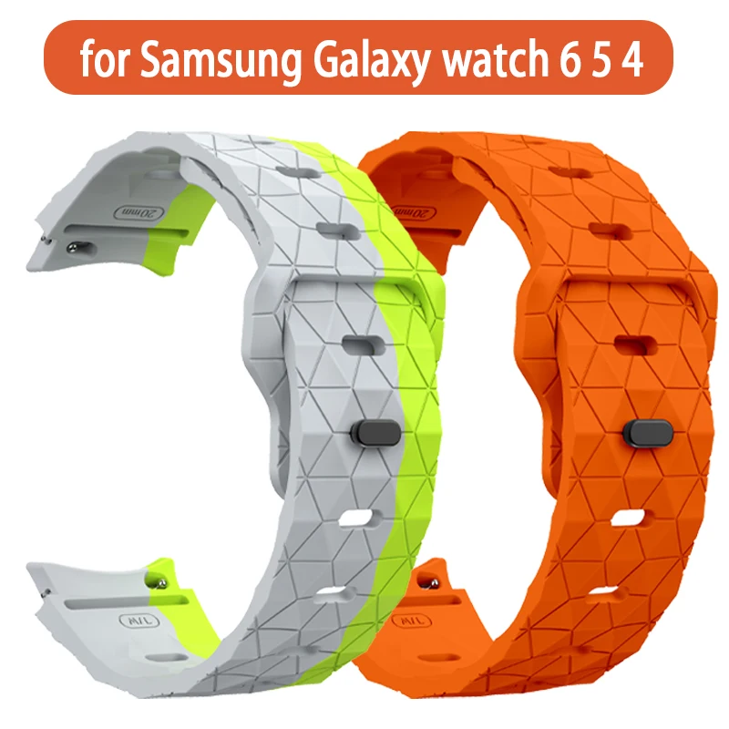 No Gaps Silicone Band for Samsung Galaxy Watch 7 6 4 5 44mm 40mm/5 pro 20mm football Bracelet Galaxy 6 Classic 43mm 47mm strap