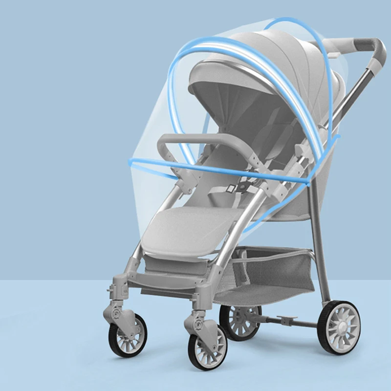 Universal Stroller Mosquito Net Full Cover Infant Sunshade Umbrella Cart Encrypted Mesh Children's Trolley Protection