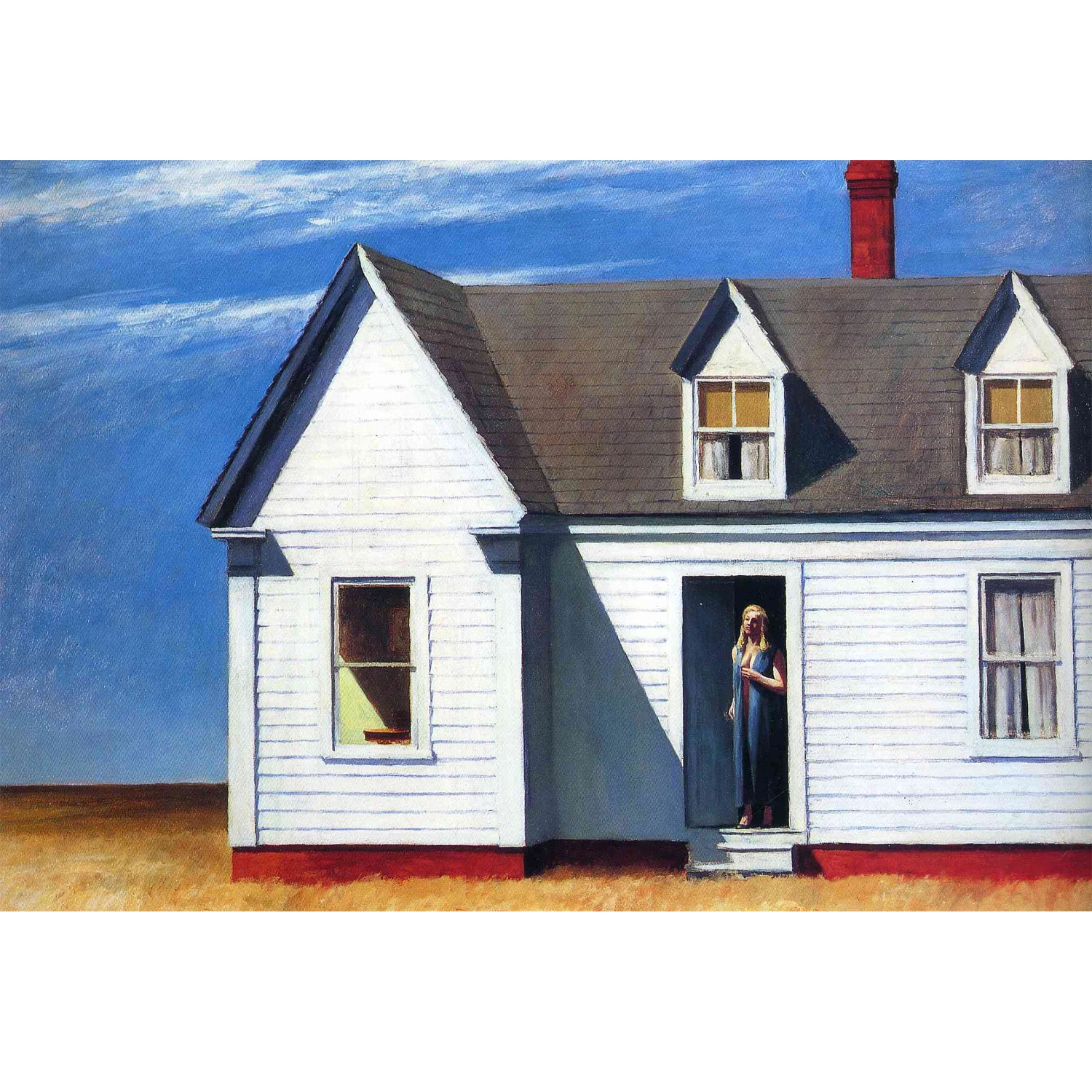 

Edward hopper best wallpaper canvas painting posters Hand painted Modern Painting High Noon for Living Room Home Decoration