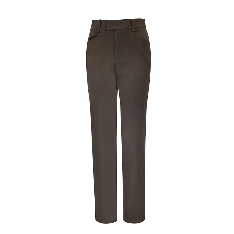 Pantalones rectos de estilo urbano para mujer, traje informal con temperamento de retazos, parte inferior Formal de moda para el día a día para oficina de otoño