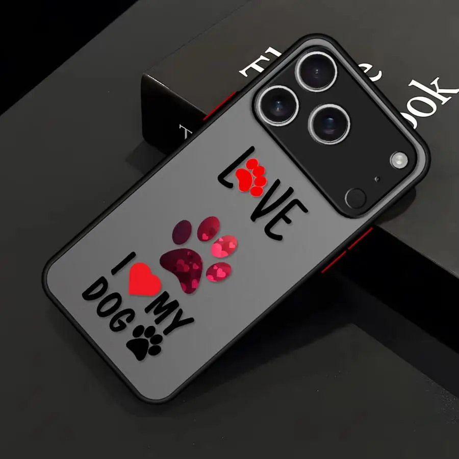Case for iPhone 17 Pro Max 15 14 16 Plus 17e Air 13 Mini 12 11 7 8 SE XS XR Back Phone Cover Puppy Paw Prints view 2