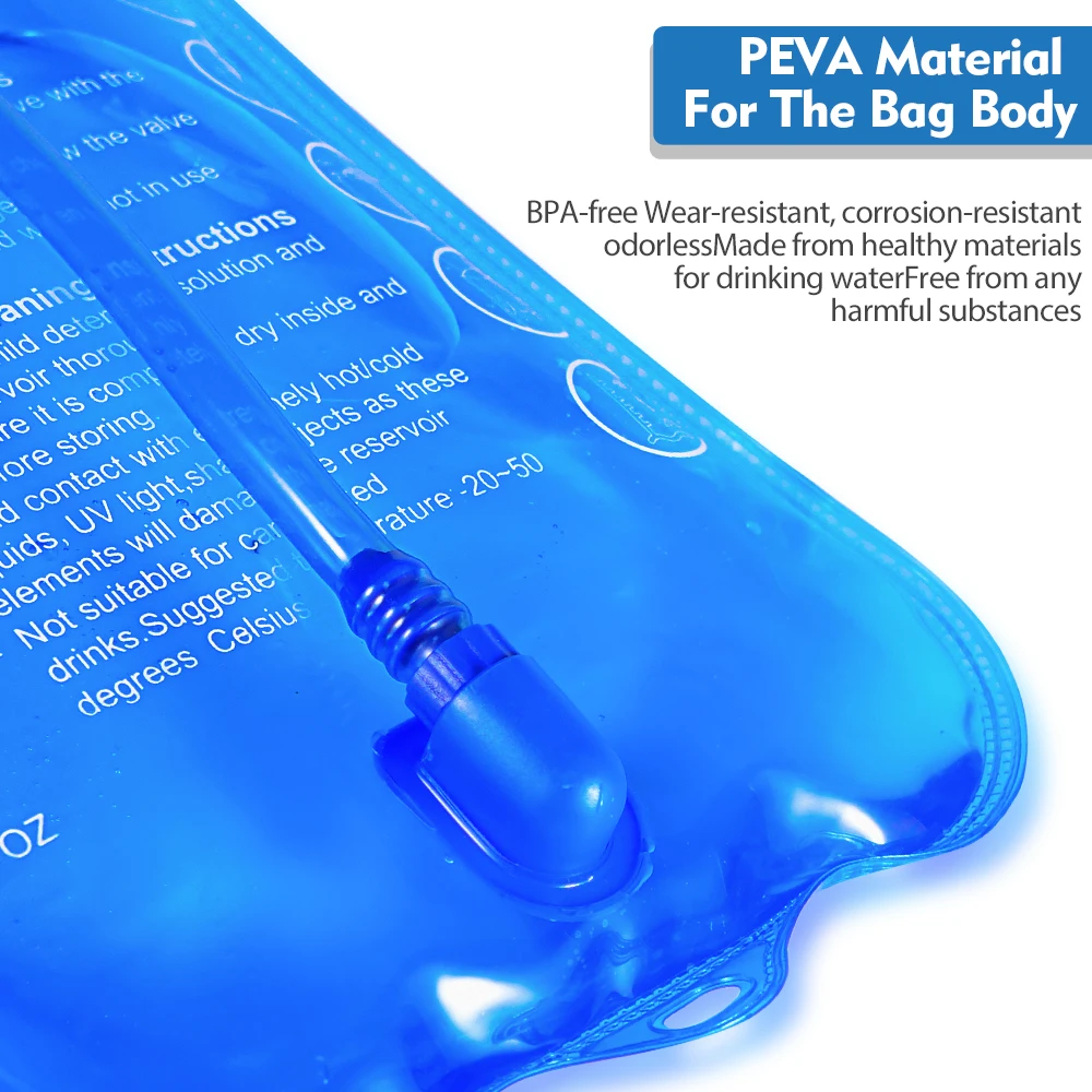 NEWBOLER Wasserbeutel Reservoir Wassernachfüllbeutel Aufbewahrungsbeutel Ohne Bisphenol 1L 1,5L 2L 3L Lauf-Sport-Tankrucksack – Detail 11