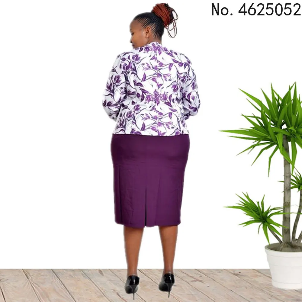 2 Piece Set African Dresses For Women Jacket Tops And Dress 2023 New Arrival Elegant Design Office Lady Suit African Clothes