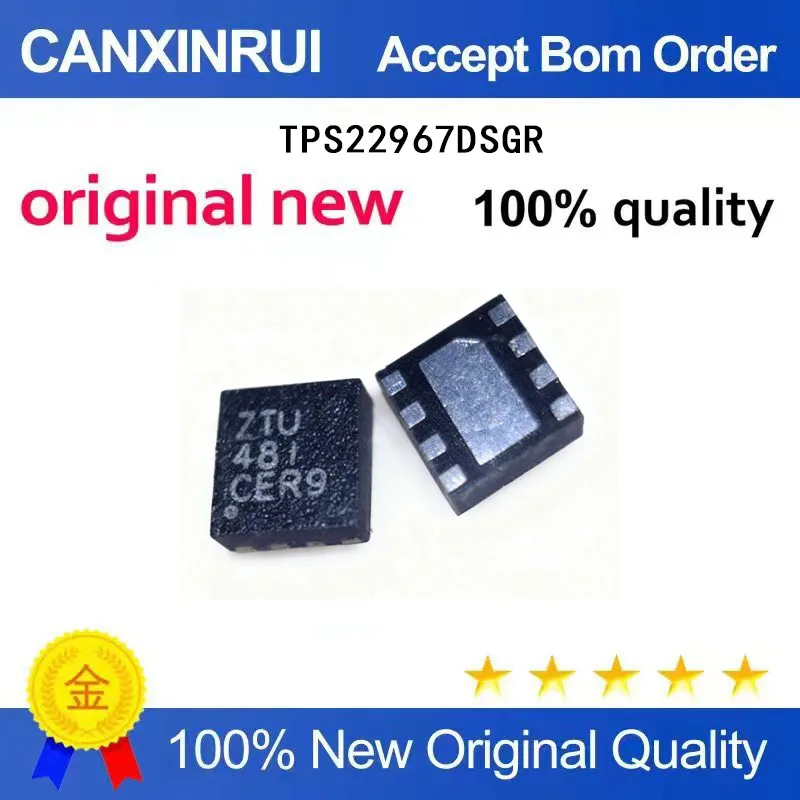 (5-100 Pieces) New SMT TPS22967DSGR WSON-8 silk screen ZTU power switch chip