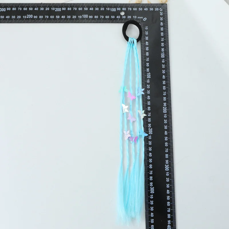 女の子のための色付きの五芒星ポニーテールヘッドバンド、輪ゴム、子供のための帽子、ヘアアクセサリー、ヘアオーナメント、素敵な、1個