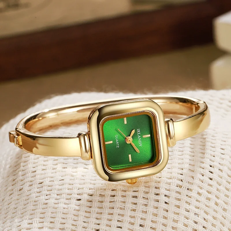 Luxury High-End Square Women's Watch Minimalist Versatile Elegant Bracelet Wristwatch for Learning