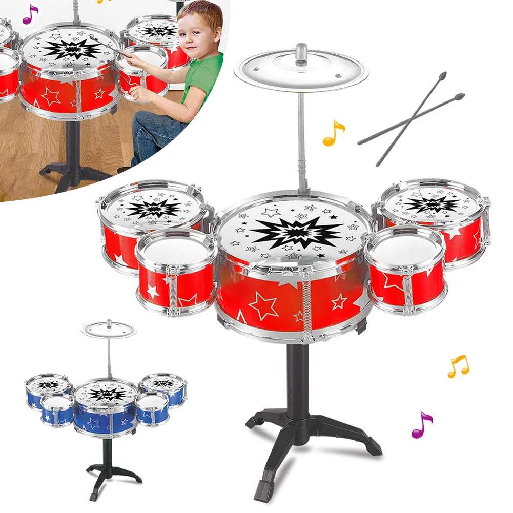 Ensemble de mini jouets à cinq tambours pour enfants, puzzle musical, jouets, cadeau pour le nouvel an, Noël