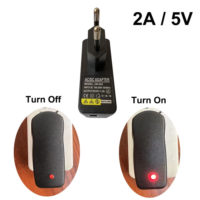 

Universal Micro USB 100V 240V AC to DC 5V 2A 2000MA Power Adapter Supply Charger WALL Switching Output US EU Plug