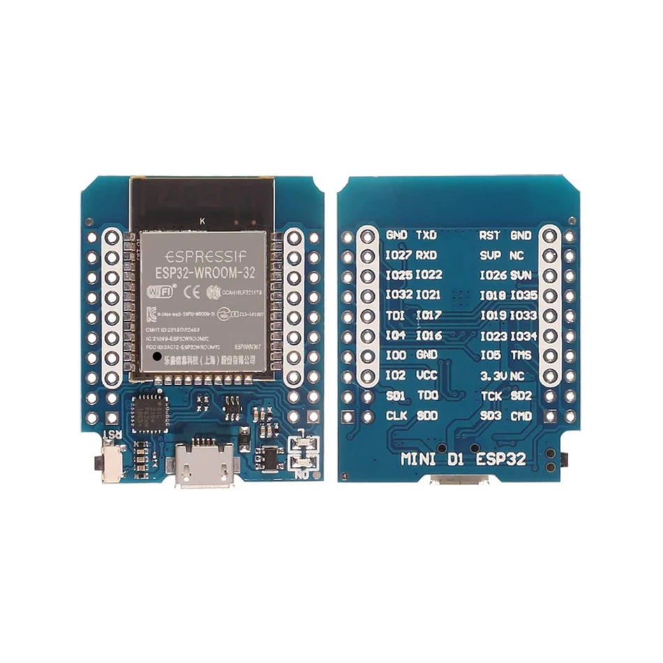 6pcs D1 Mini NodeMCU ESP32 ESP-WROOM-32 WLAN WiFi Bluetooth Development Board 5V Compatible with Arduino