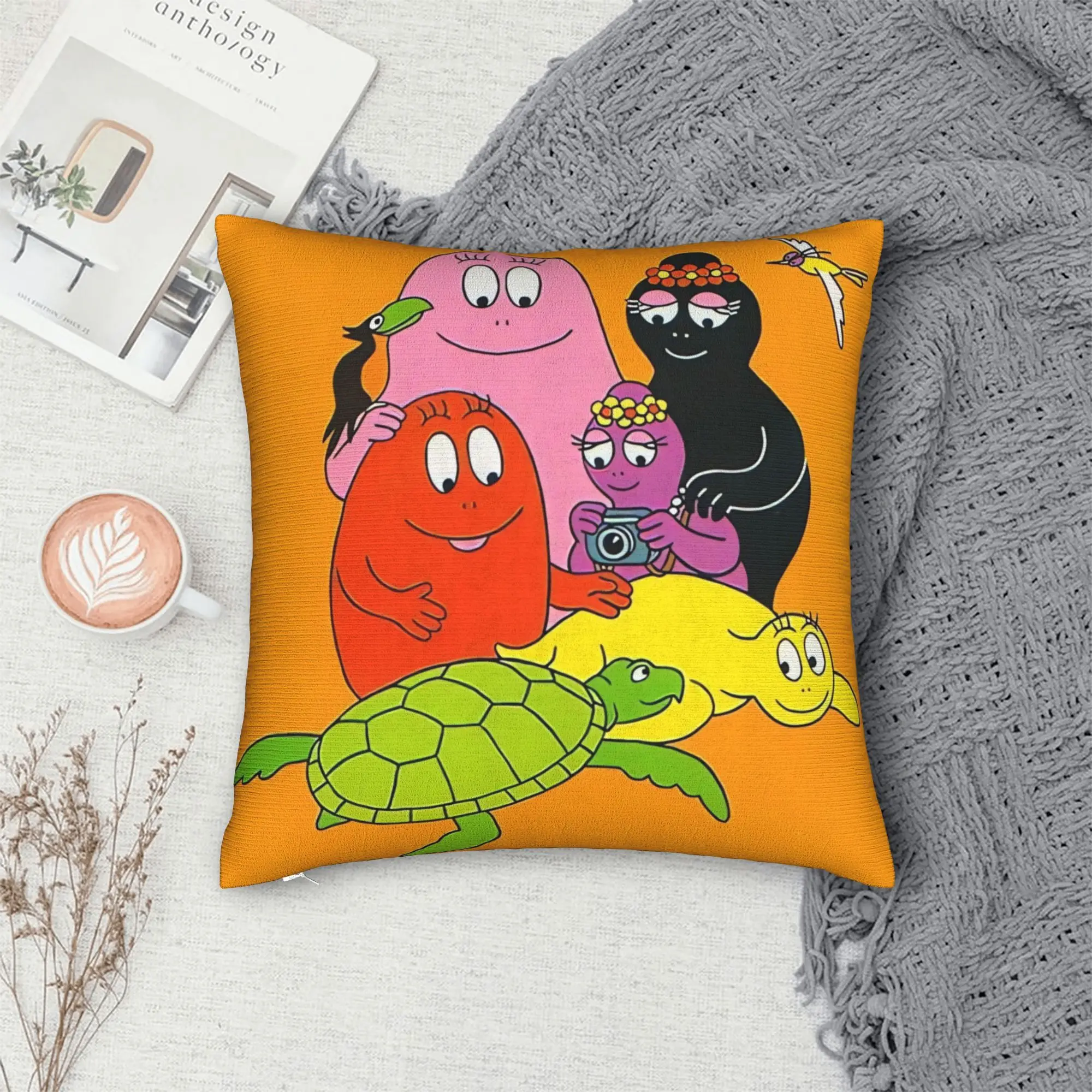 Barbapapa Barbamama Pillow Cover  Morden Pillow Case For Living Room Chair Soft Pillowcases Gift Idea