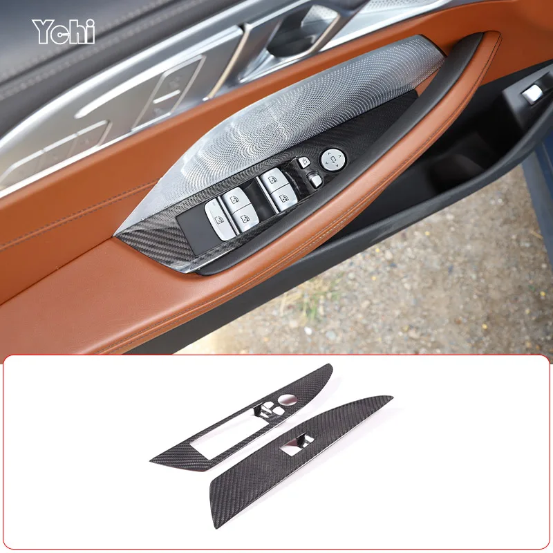 

For BMW 8 Series G14 G15 2019-2022 Real carbon fiber Car Window Lift Switch Panel Cover Trim Car Accessories