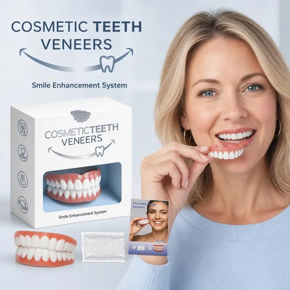 Soft Silicone Upper&Lower Dentures Comfort Realistic False Teeth Bright Smile Teeth Appliance for Adults 2026 New Hot Selling ﻿
