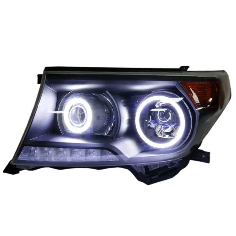 Customized Full LED Headlights For Toyota LC200 Bi-xenon Projector Lens Front Lamps With DRL