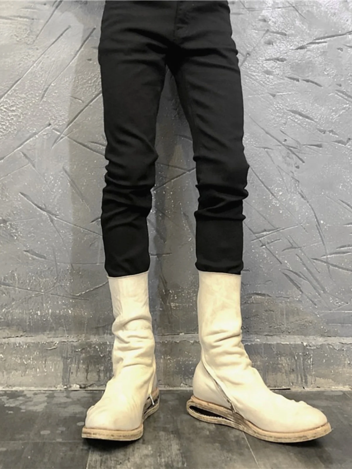 European and American High Street Fashionable Stretch Skinny Jeans Versatile Slimming Slim-Fitting Cool Pants Boot Trousers