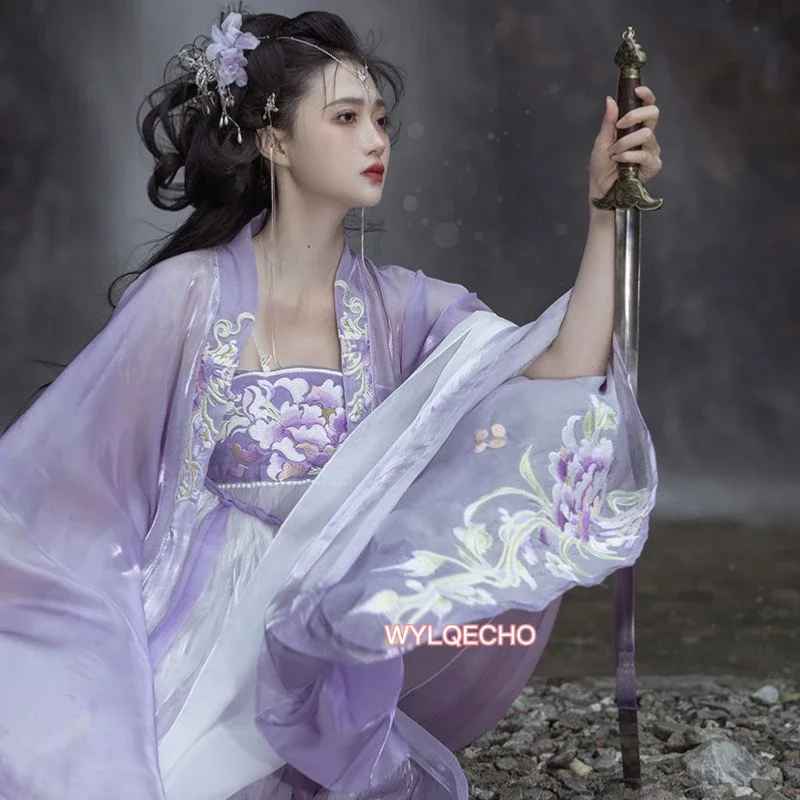 

2025 Hanfu Coat Chinese Style Traditional Daily Hanfu Pure Han Tang Ancient Women Chiffon Cardigan Chinese Clothes For Female