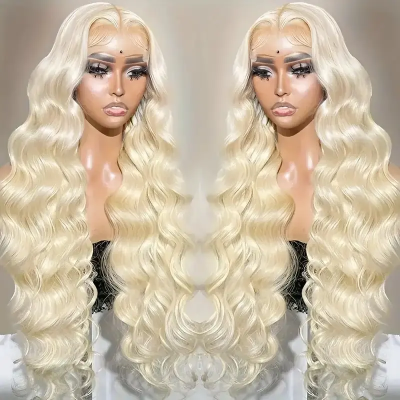 13X4 HD Lace Wigs 150 Density 613 Blonde 13X6 Frontal Colored Blonde 38 Inch Body Waves Glue-Free Baby Hair Human Hair Wig