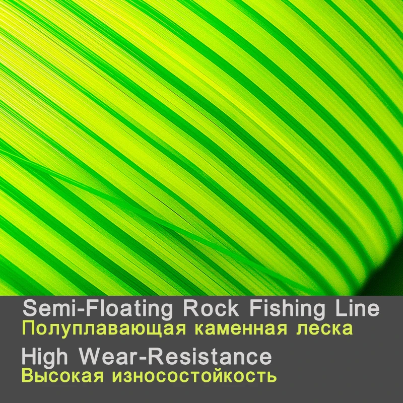 500m Semi-floating Fishing Line Monofilament Double Color Rock Fishing-Line Resistance Jack Sea Pole Fishing Accessories Tools