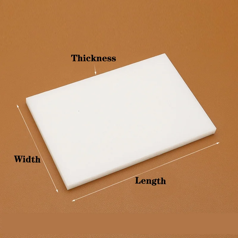 White Food Grade Polypropylene Board Thickness 1-10mm 100x100mm 100x200mm 200x200mm 210x297mm PP Plastic Sheets Plate Home DIY #2