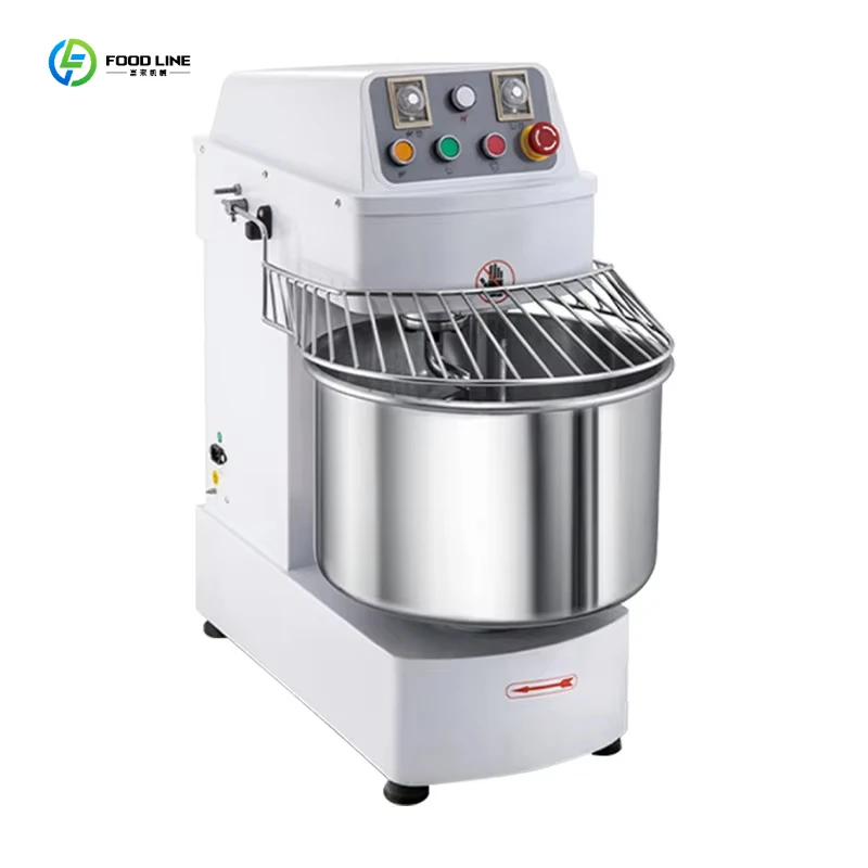 Fully Automatic Stainless Steel Flour Mixer Dough Kneading Machine Two-Speed Adjustable Bakery FL Customized