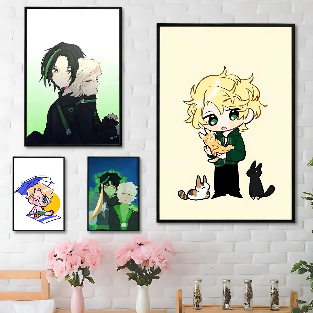 M-Morro and L-Lloyd Garmadon Trendy INS Style Poster Sticker Fashion Aesthetic Art Print for Dorm Home Wall Decoration