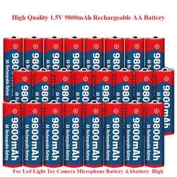 For Led Light Toy Camera Microphone Battery AAbattery  High Quality 1.5V 9800mAh Rechargeable AA Battery