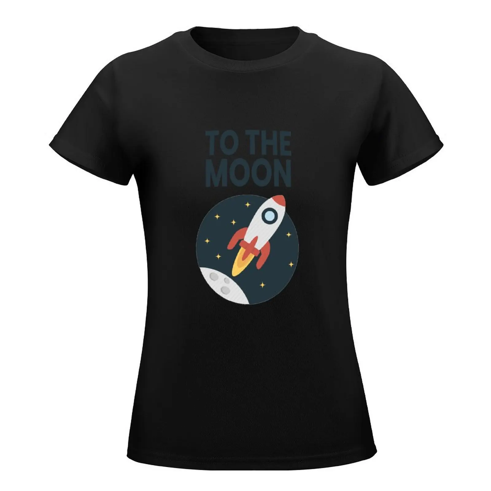 GME To the moon T-Shirt Aesthetic clothing graphics tops cute tops black t-shirts for Women