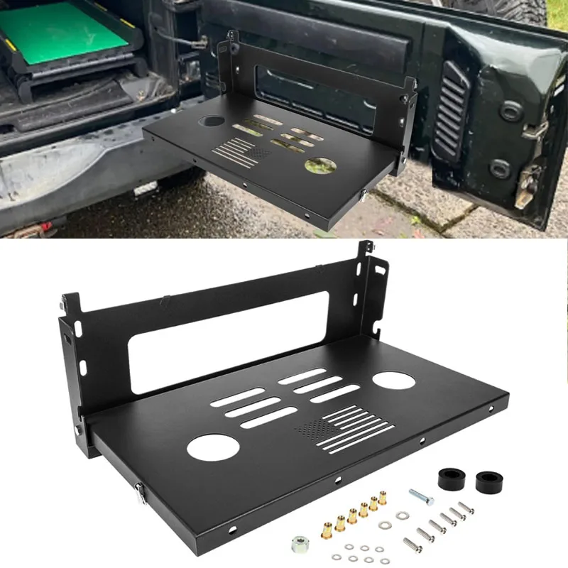 

Tailgate Table Fits for 2007-2018 Jeep Wrangler JK JKU Sport Rubicon Sahara 2-Door & 4-Door,Rear Door Foldable Table Cargo Shelf