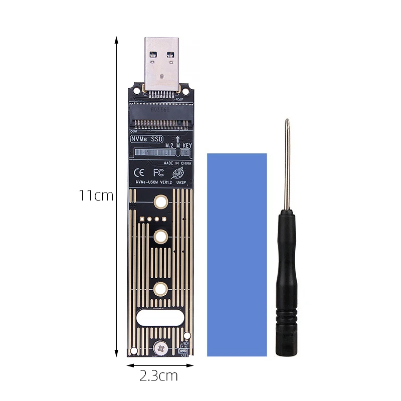 M2 SSD محول NVMe الضميمة M.2 إلى USB3.1 الحال بالنسبة NVME PCIE M مفتاح 2230/2242/2260/2280 SSD NVME إلى USB TYPE-A/TYPE-C محول