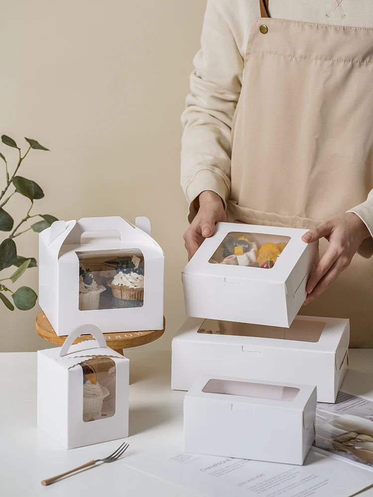 Sweet Pastry Packaging Box Cupcake 1246 Pieces Egg Tart Tray Dessert Box Kitchen Baking Tools Outdoor Camping Small Pastry Box