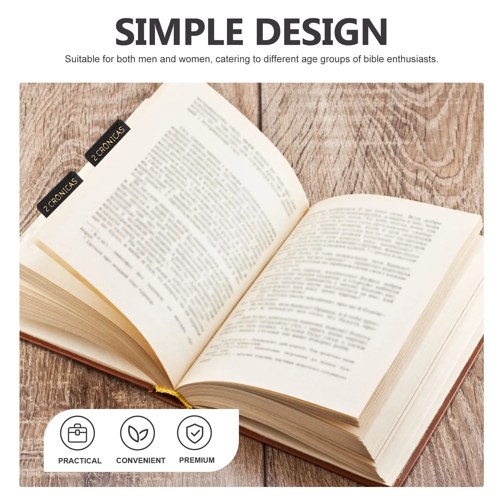 

80 Pcs Bible Accessories Women Tags Tabs Decorative Book Large Print Black Reading