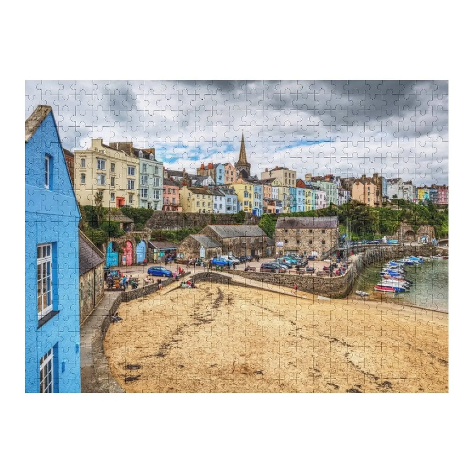 

Пляж Тенби Север и раскрашенные домики Пазл Персонализированные подарки Деревянные идеи персонализированных подарков Деревянные головоломки для взрослых