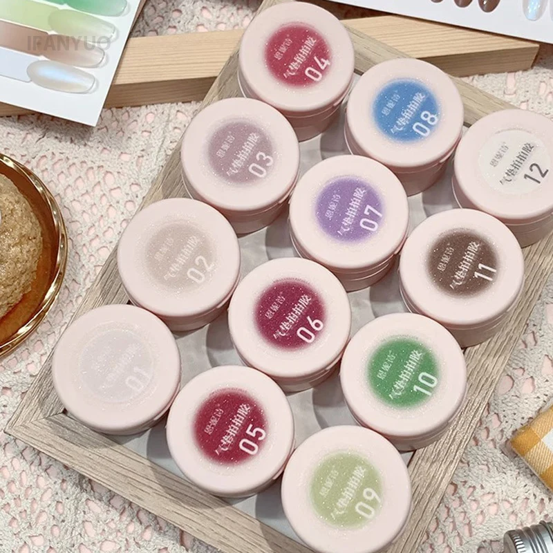 مسمار الفن بات الغراء مسمار البولندية بات اللوحة هلام وسادة هوائية الربت الغراء عالية التشبع طلاء الأظافر نقع قبالة UV LED للتقليم